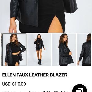 Princess Polly leather blazer